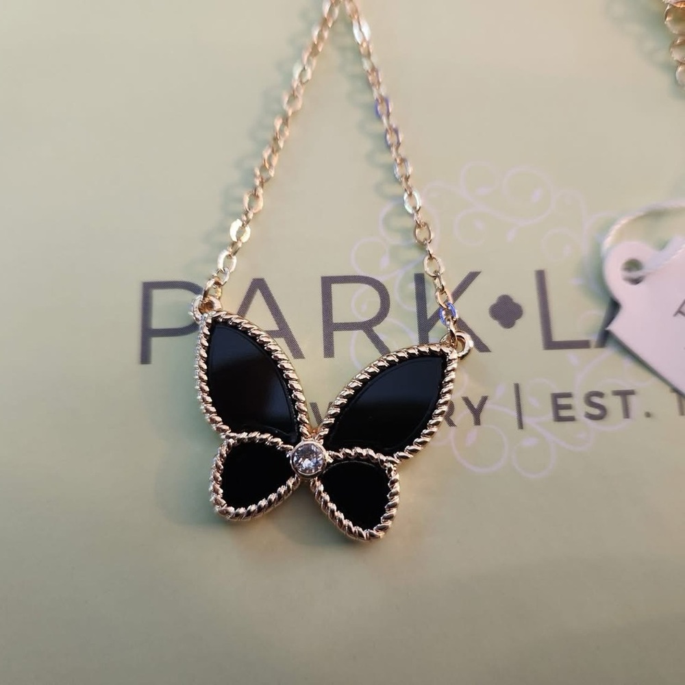 Park Lane PREMIUM SEPT SPARKLE BOX BINDI BLK ENAMEL BUTTERFLY EARRINGS FREE SHIP
